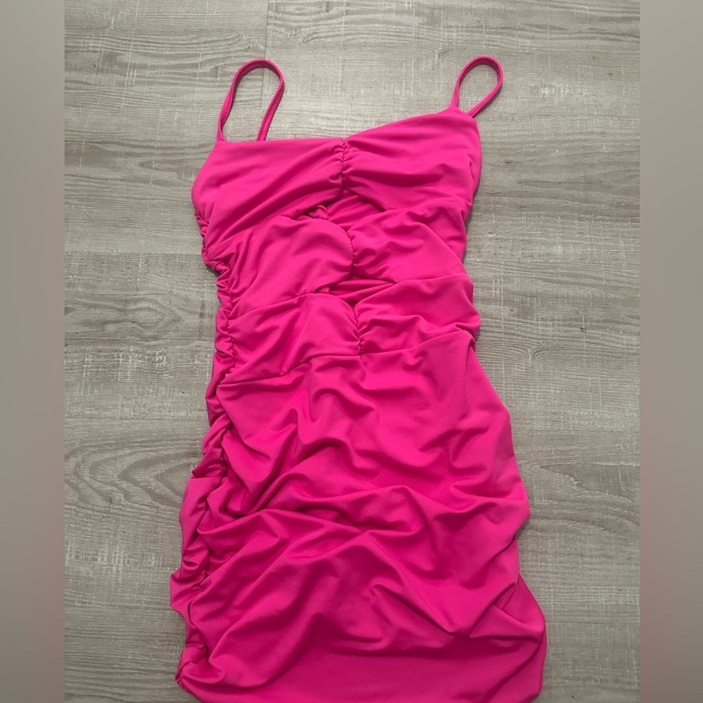 Hot pink mini dress size medium